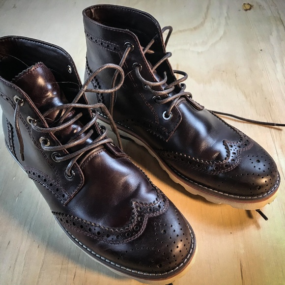Goodale Shoes Goodale Wingtip Boot Chestnut Leather Mens 1 Poshmark